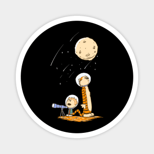 Calvin and Hobbes Astronaut Magnet